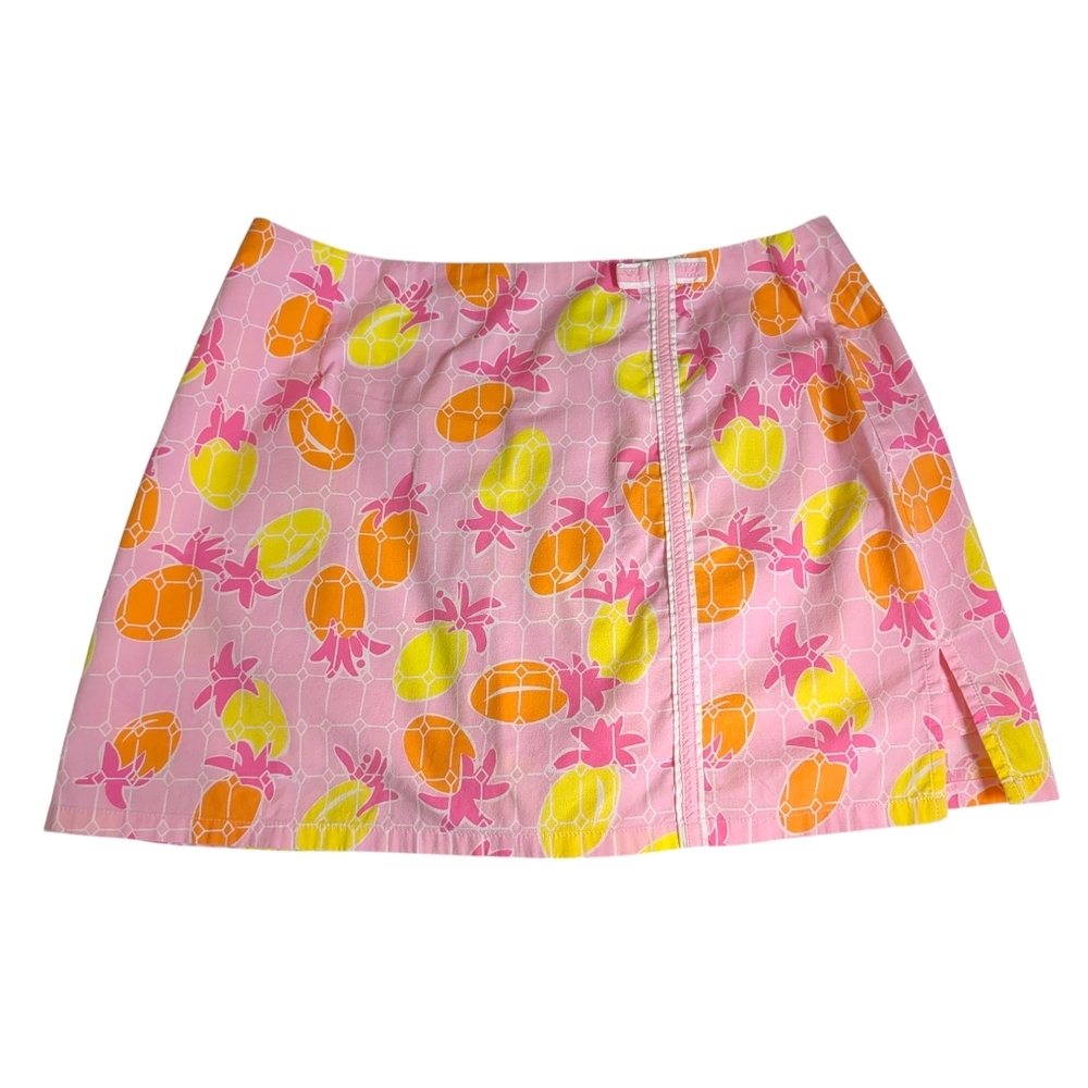 LILLY PULITZER Pineapple Print Skirt Bow, Lace Trim Sz 6 - Picture 3 of 6